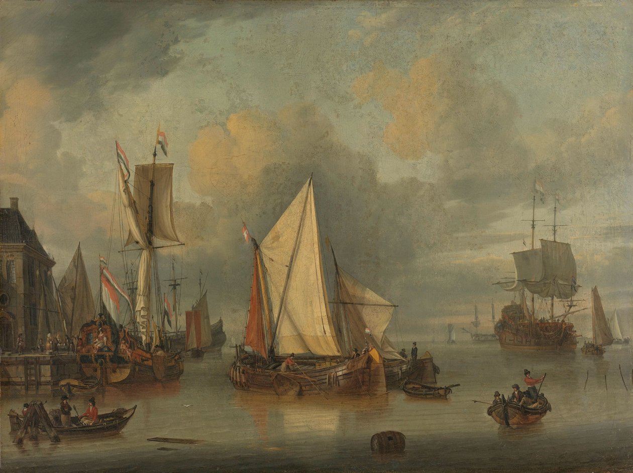 Nyugalom (nyugodt időben hajók a kikötőben) alkotó: Jan Claesz. Rietschoof