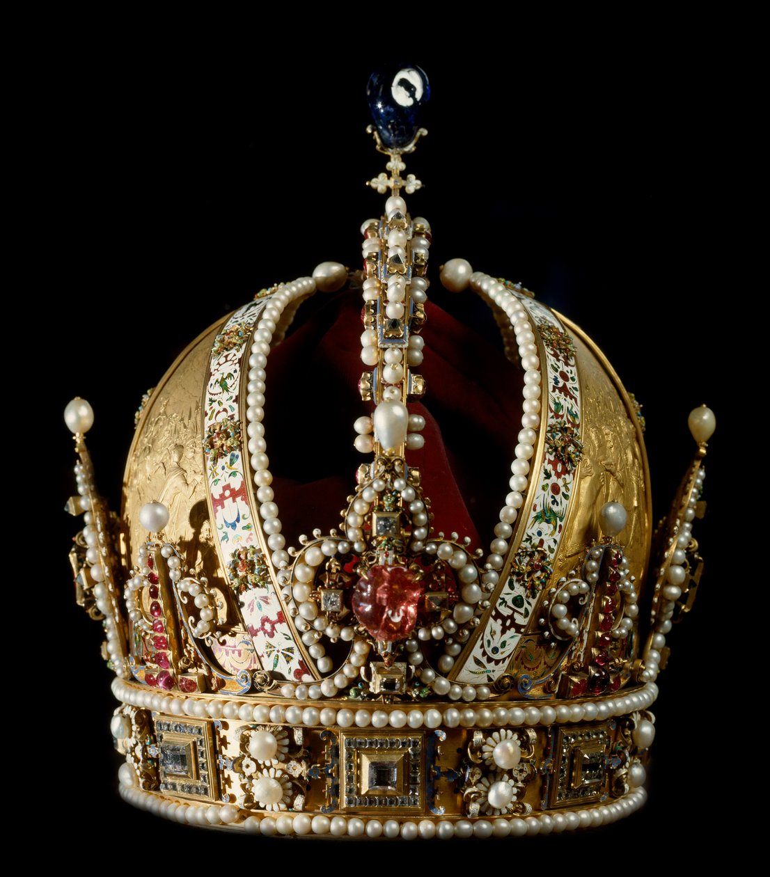 A Szent Birodalom császárának koronája II. Habsburg Rodolf (1552-1612). Jan Vermeyen (1559-1606) ötvösnek tulajdonítva 1602 Bécsi Kunsthistorisches Museum – A Római Birodalom császárának koronája, II. Habsurg Rudolf (1552-1612). Valószínűleg alkotó: Jan Cornelisz Vermeyen