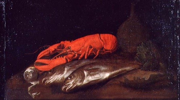 Egy homár és hal csendélete az asztalon alkotó: Jan Davidsz de Heem