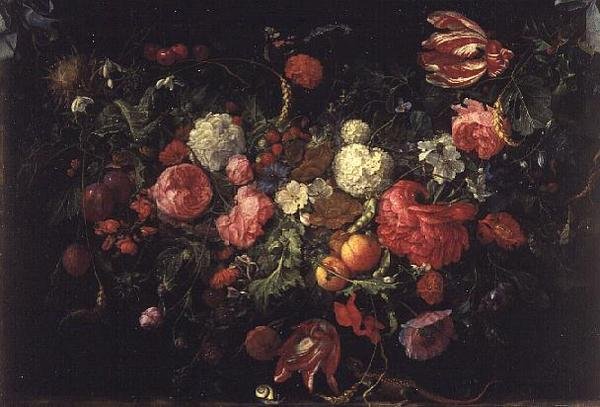 Virágok és gyümölcsök csendélete alkotó: Jan Davidsz de Heem