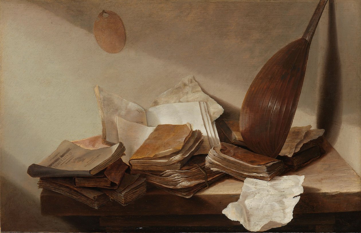 Csendélet könyvekkel, 1625-30 alkotó: Jan Davidsz de Heem