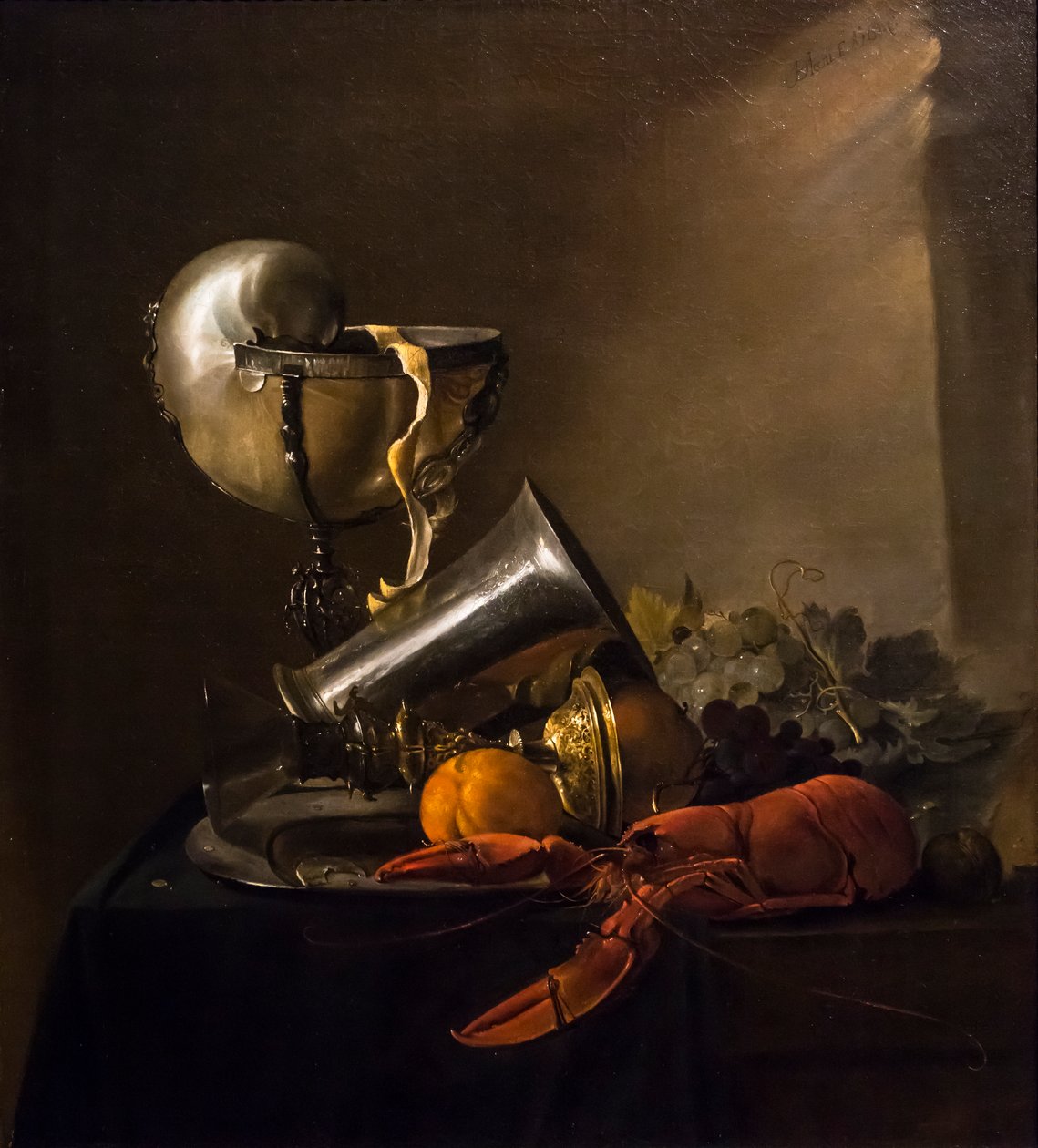 Csendélet Nautilus csészével és homárral alkotó: Jan Davidsz. de Heem