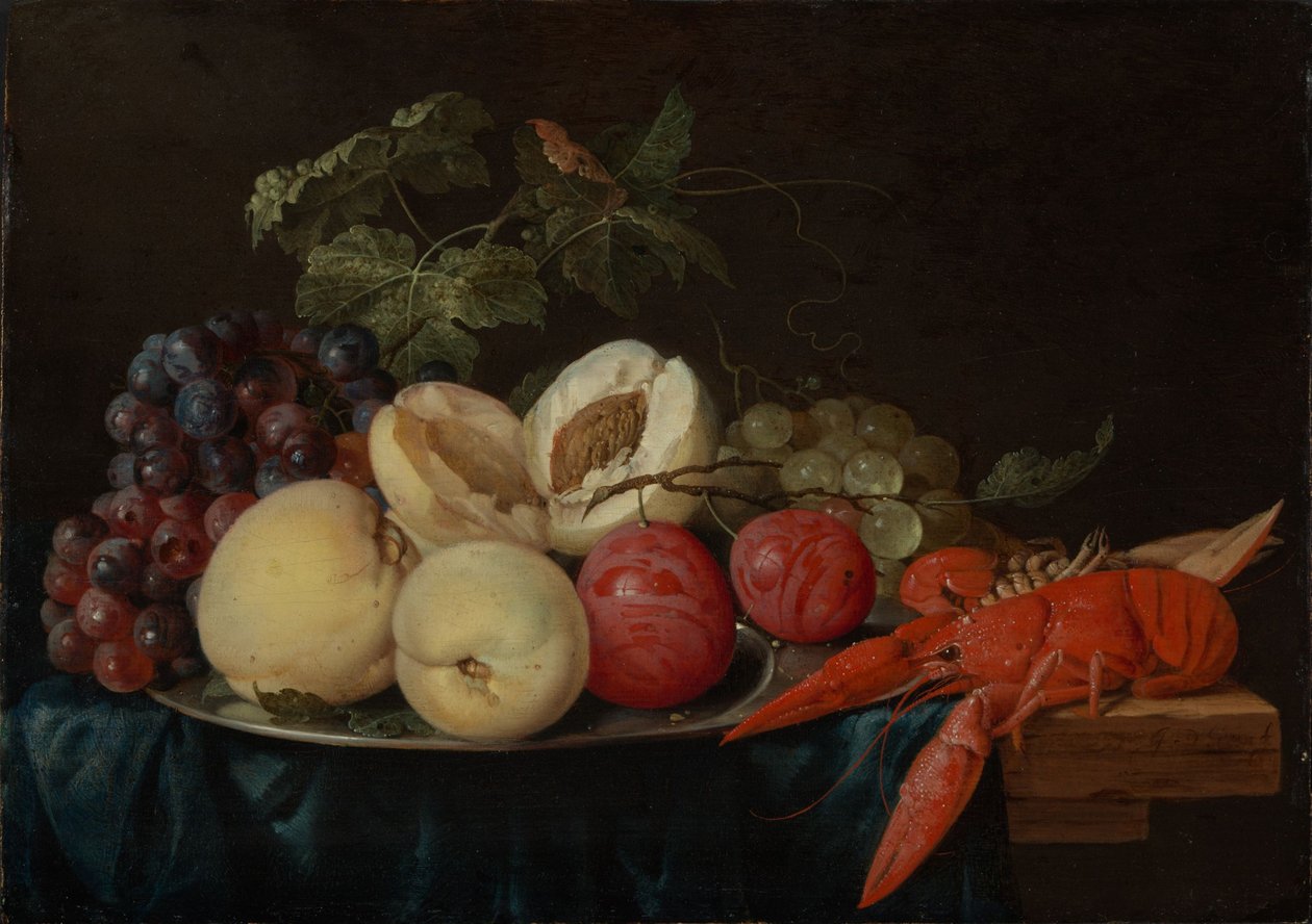 Csendélet gyümölcsökkel és homárral alkotó: Jan Davidsz. de Heem