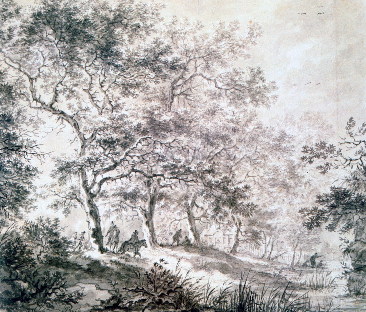 Egy facsoport a víz szélén, 1643 alkotó: Jan Dirksz Both