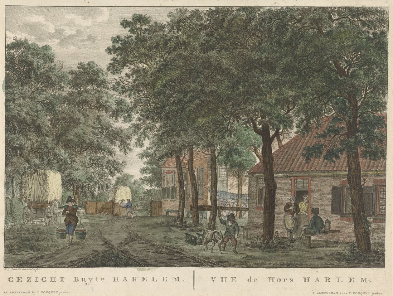 Haarlemmel szemben Gezigt buyten Harlem / vue de Hors Harlem (cím a tárgyon) alkotó: Jan Evert Grave
