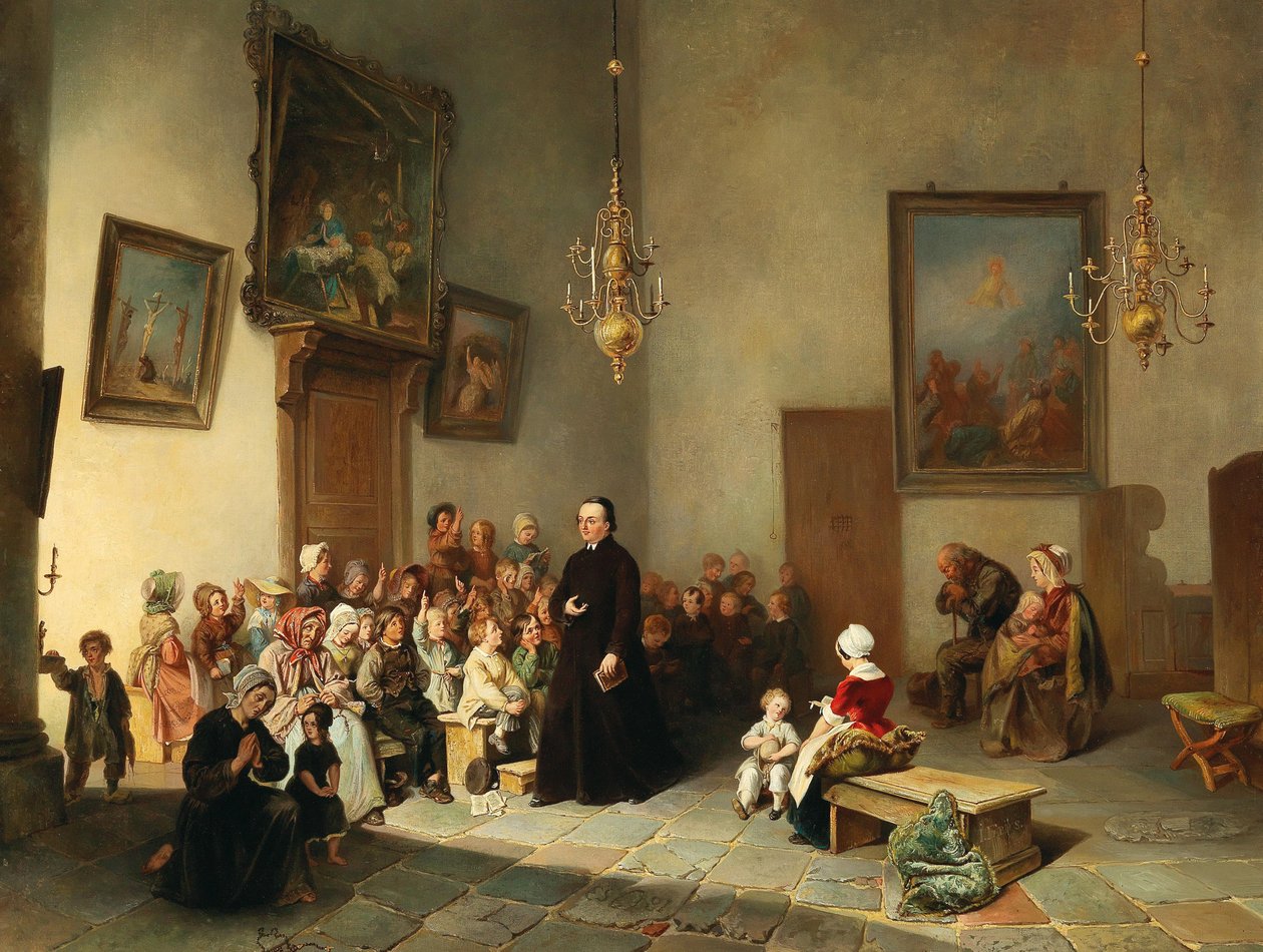 Egy vasárnapi iskola. alkotó: Jan Fabius
