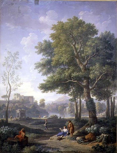 Capriccio kilátás egy kilátóval alkotó: Jan Frans van Bloemen