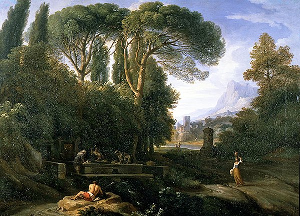 Klasszikus tájkép (olaj, vászon) alkotó: Jan Frans van Bloemen