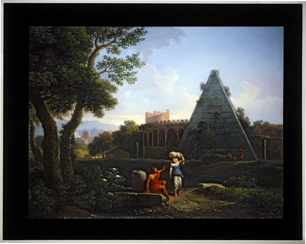 Négy Cappricio készlet; (3) Cestius piramisa (vászon) alkotó: Jan Frans van (1662 1749) Bloemen