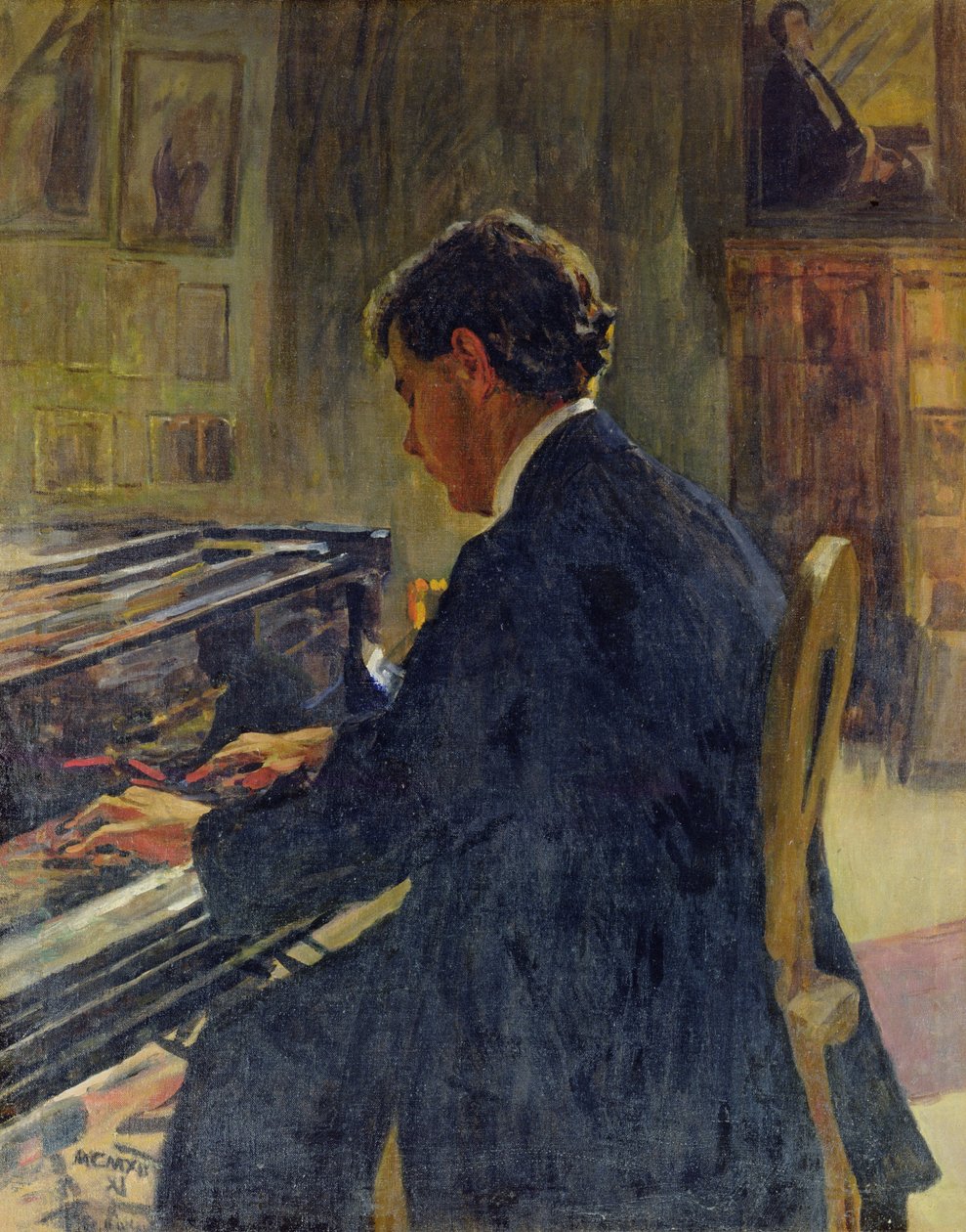 Joseph Hofman portréja, 1912 alkotó: Jan Franzevich Cioglinsky