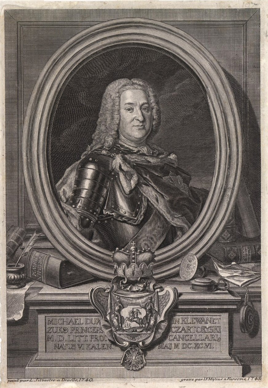 Michal Fryderyk Czartoryski herceg portréja 1696-1775, XVIII. század közepe. alkotó: Jan Fryderyk Mylius