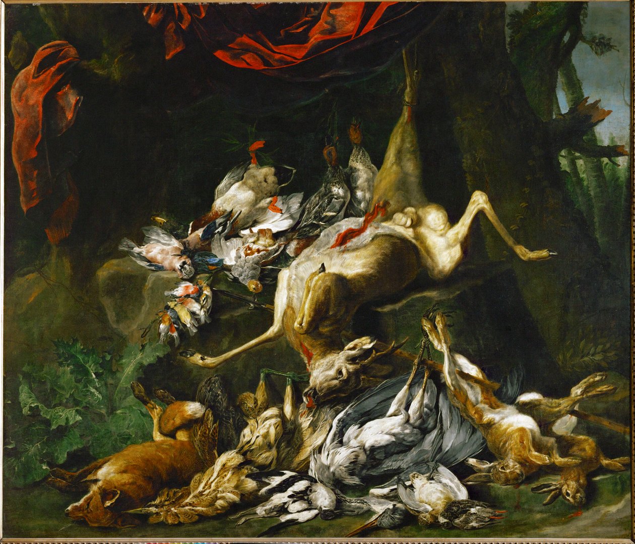 Csendélet a bőséges játékról (festmény vászonra) alkotó: Jan Fyt