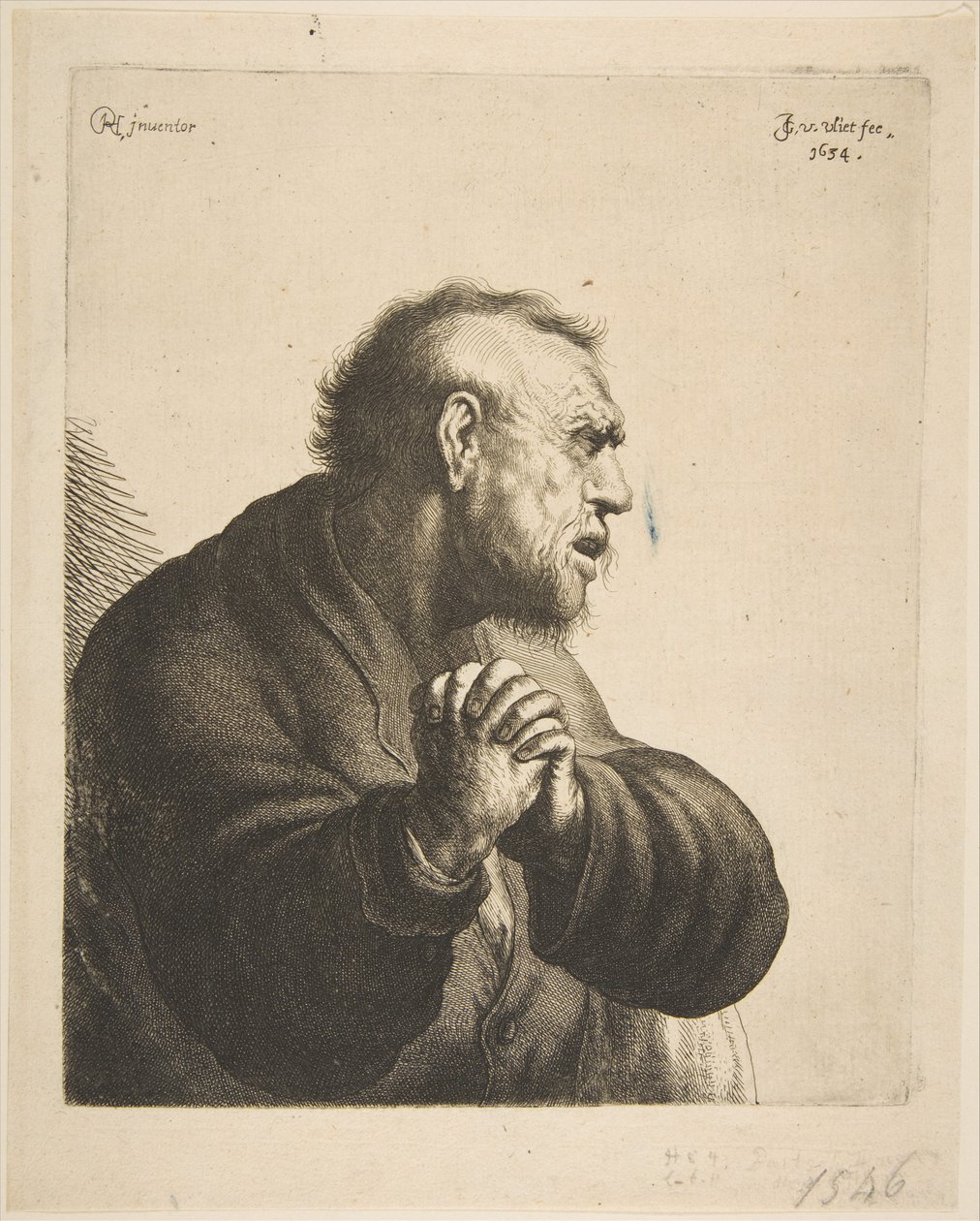 Egy ember gyászol, 1634. alkotó: Jan Georg van Vliet
