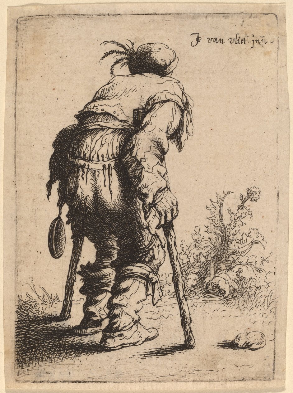 Koldus két mankóval, 1632. alkotó: Jan Georg van Vliet