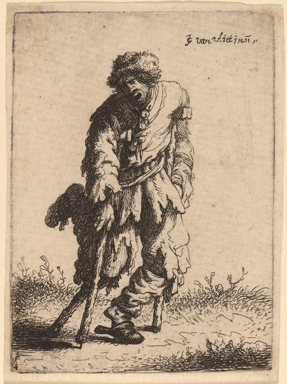 Falábas koldus, 1632. alkotó: Jan Georg van Vliet