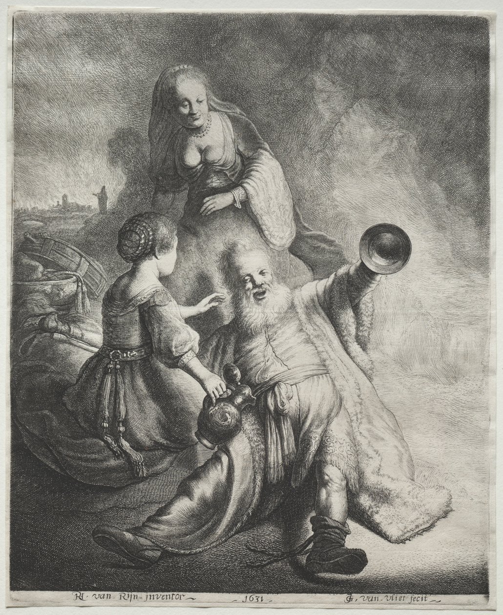Lót és lányai, 1600-as évek. alkotó: Jan Georg van Vliet
