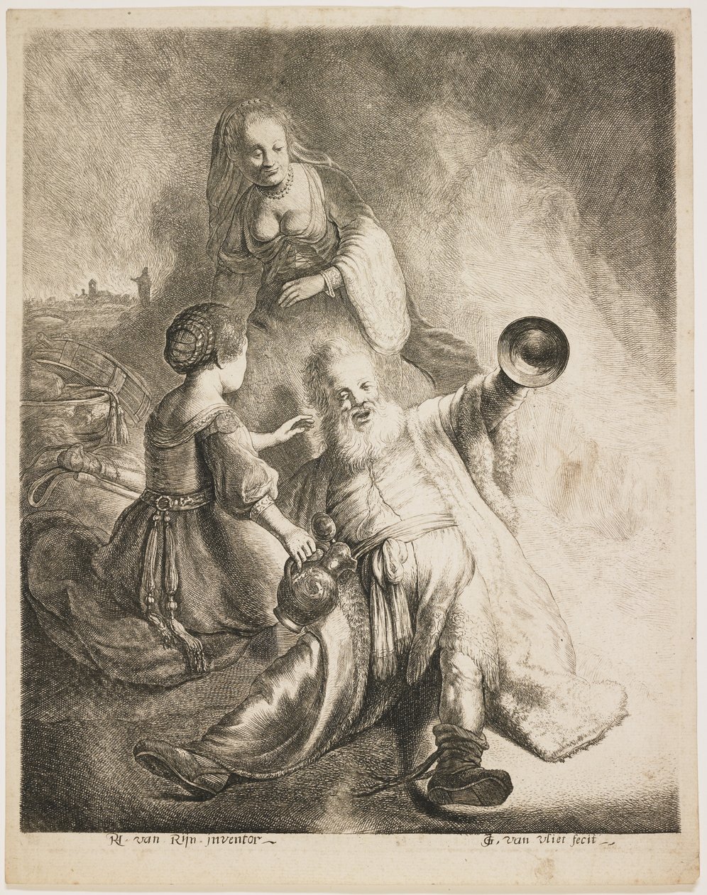 Lót és lányai, 1631 alkotó: Jan Georg van Vliet