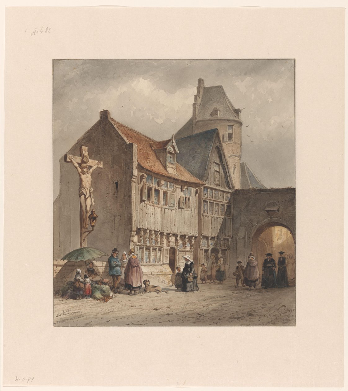 Utca Antwerpenben alkotó: Jan Gerard Smits
