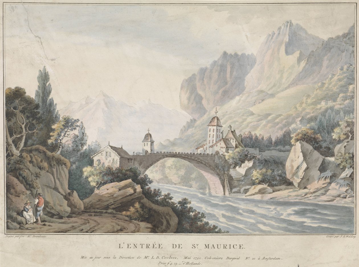 Kilátás a svájci Saint Maurice hídra L