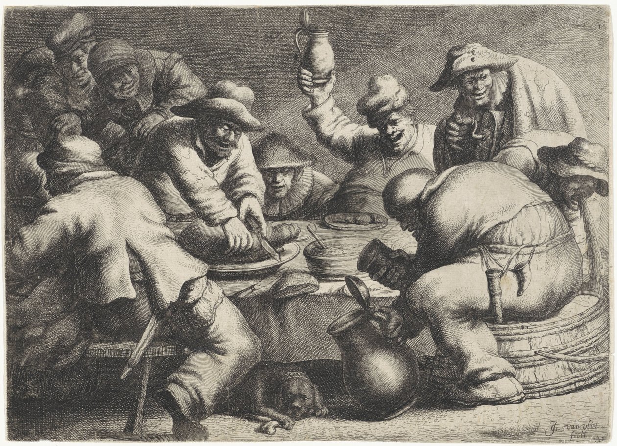 Gazda étkezés alkotó: Jan Gillisz. van Vliet