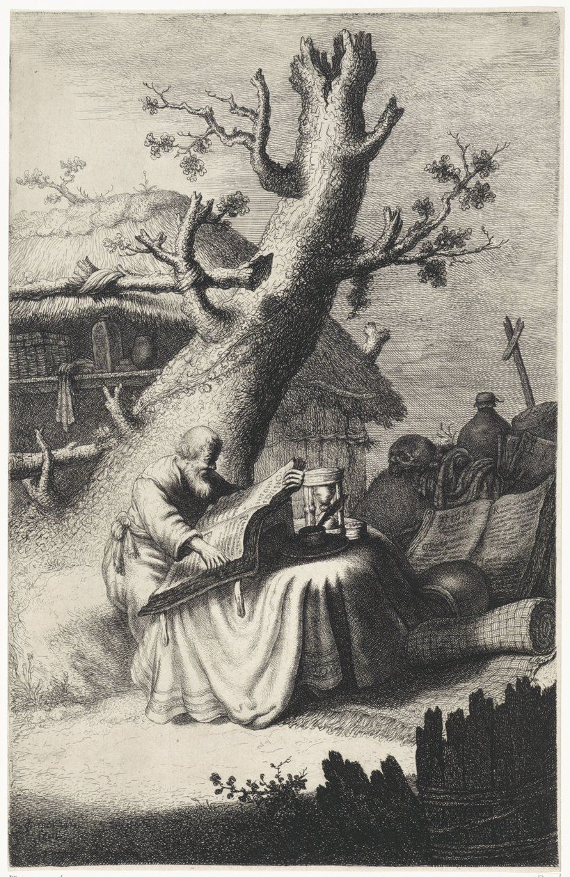 H. Hieronymus egy fa alatt olvas alkotó: Jan Gillisz. van Vliet