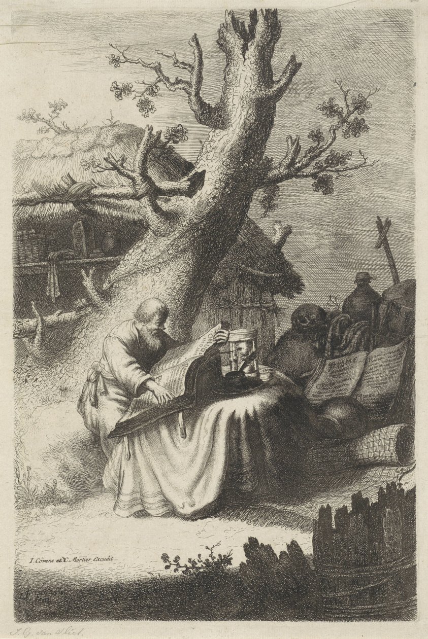 H. Hieronymus egy fa alatt olvas alkotó: Jan Gillisz. van Vliet