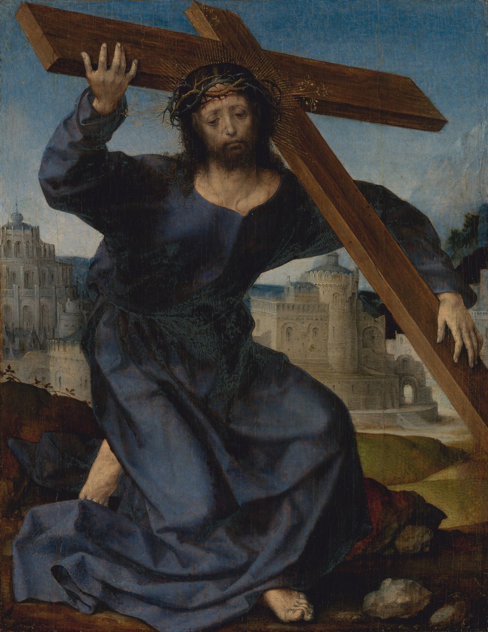 A keresztet hordozó Krisztus, kb. 1520-25. alkotó: Jan Gossaert