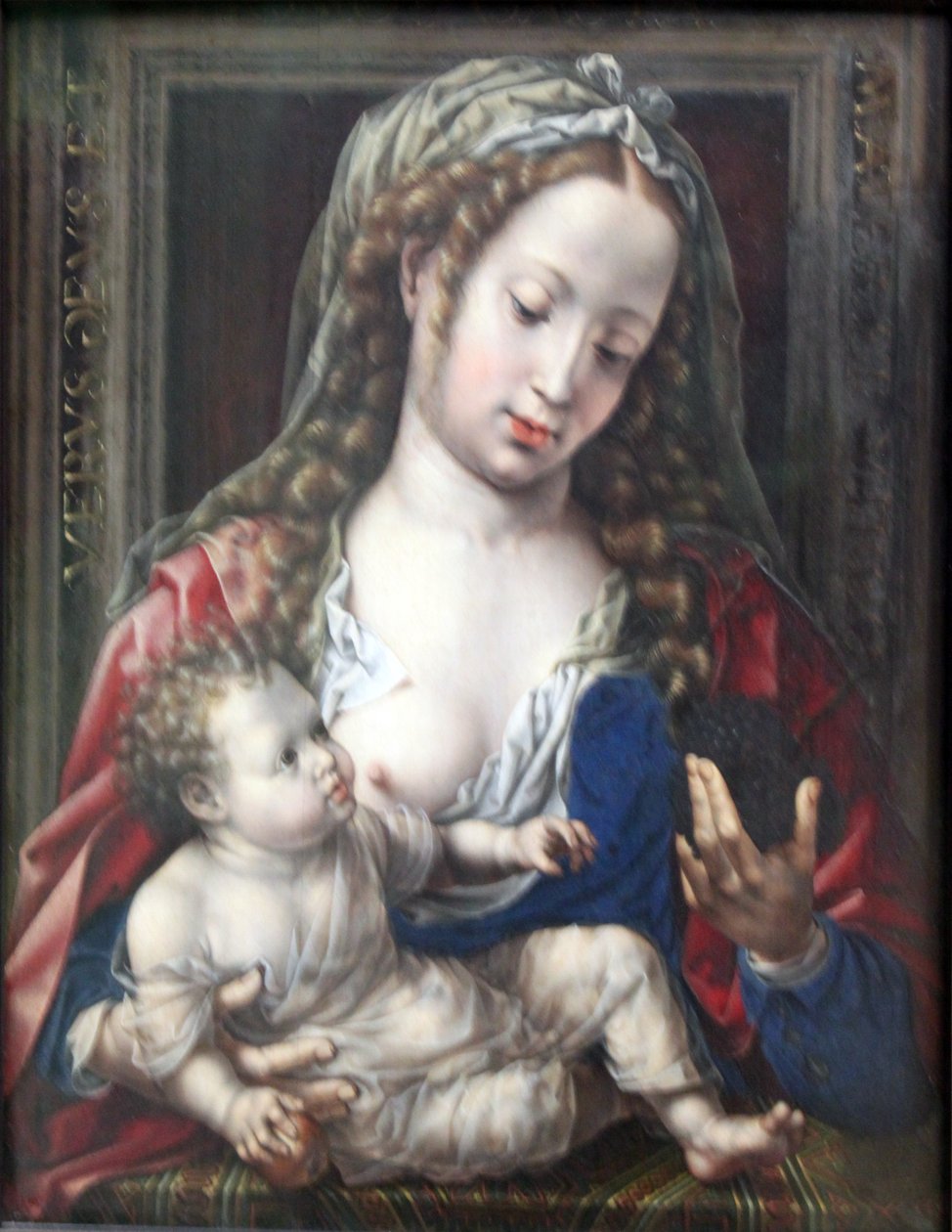 Német: Maria mit dem Kind Mária a Krisztus-gyermekkel alkotó: Jan Gossaert