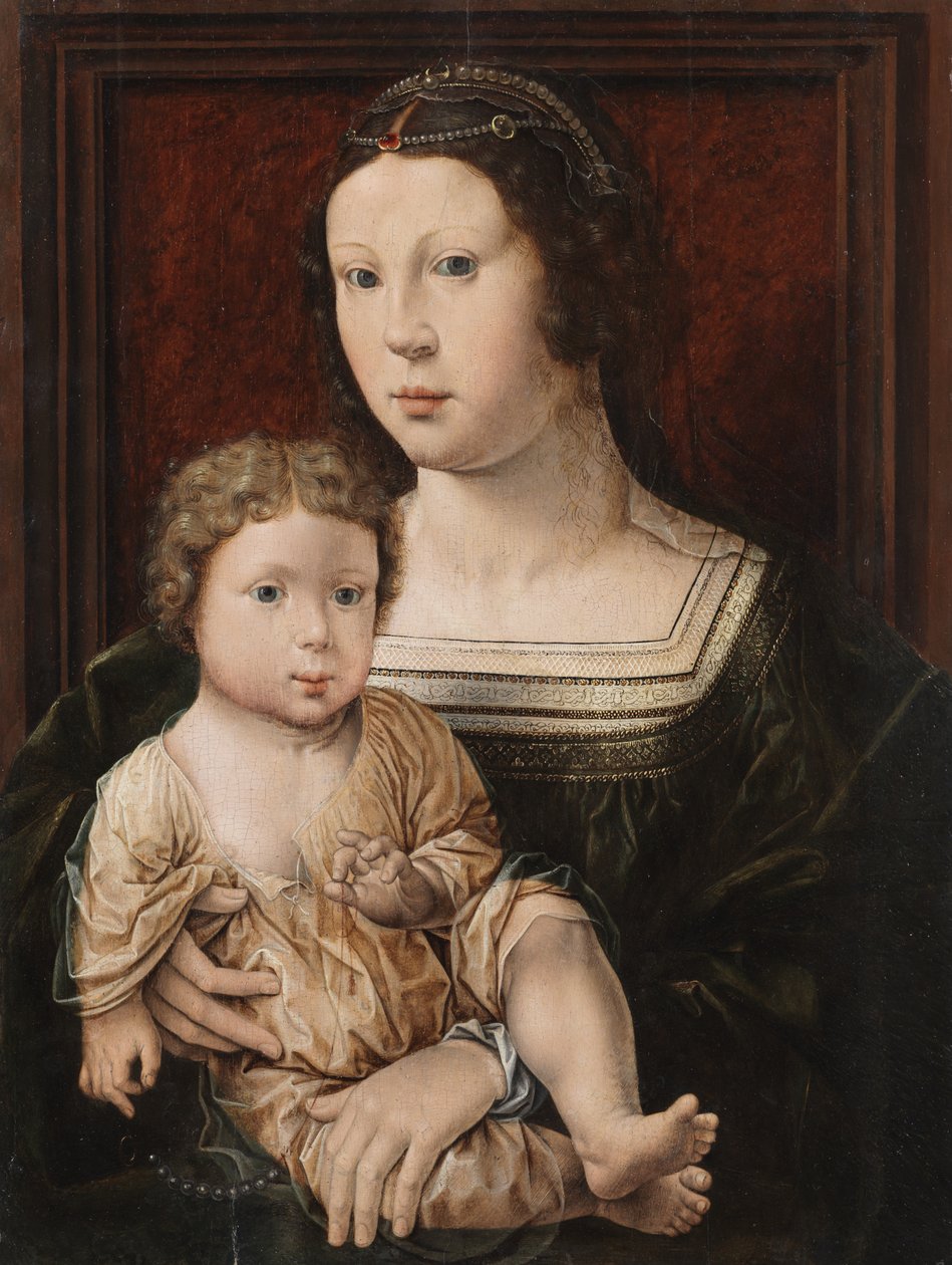 Szűz és gyermek (Anna von Bergen és fia) 1521 alkotó: Jan Gossaert