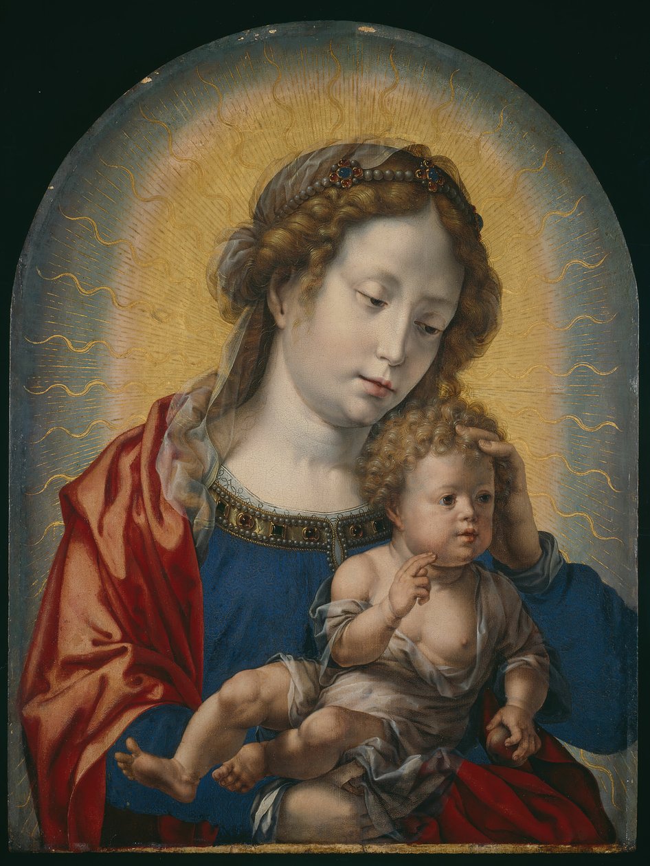 Szűz és gyermek, c. 1520. alkotó: Jan Gossaert