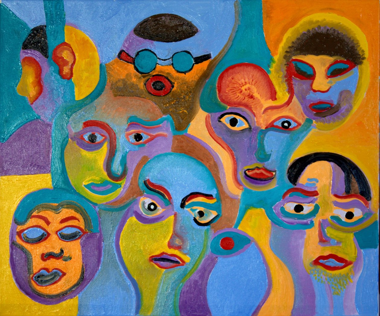 Eye Witnesses nr 2, 2009 (olaj, vászon) alkotó: Jan Groneberg