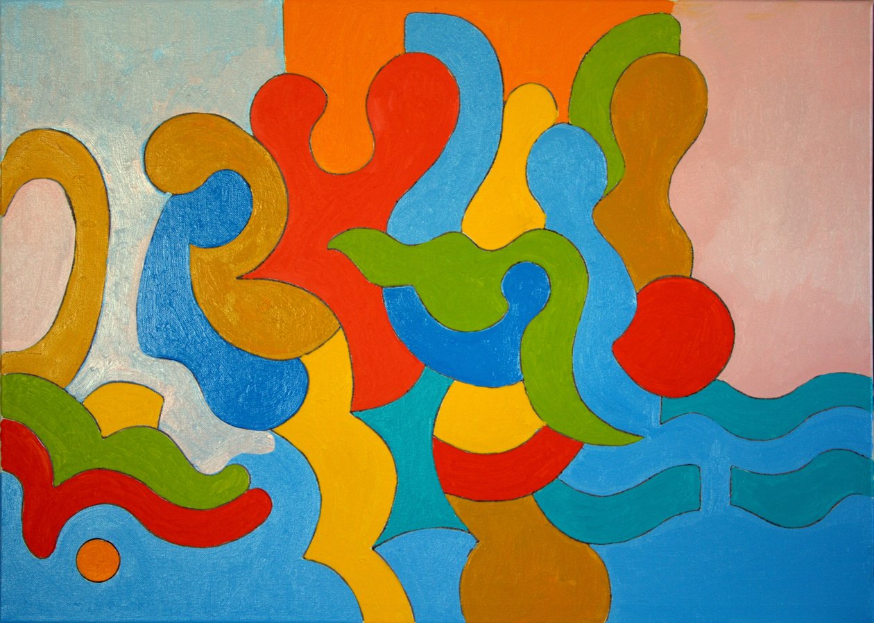 Család visszatér a tengerpartról késő délután, 2009 (olaj, vászon) alkotó: Jan Groneberg