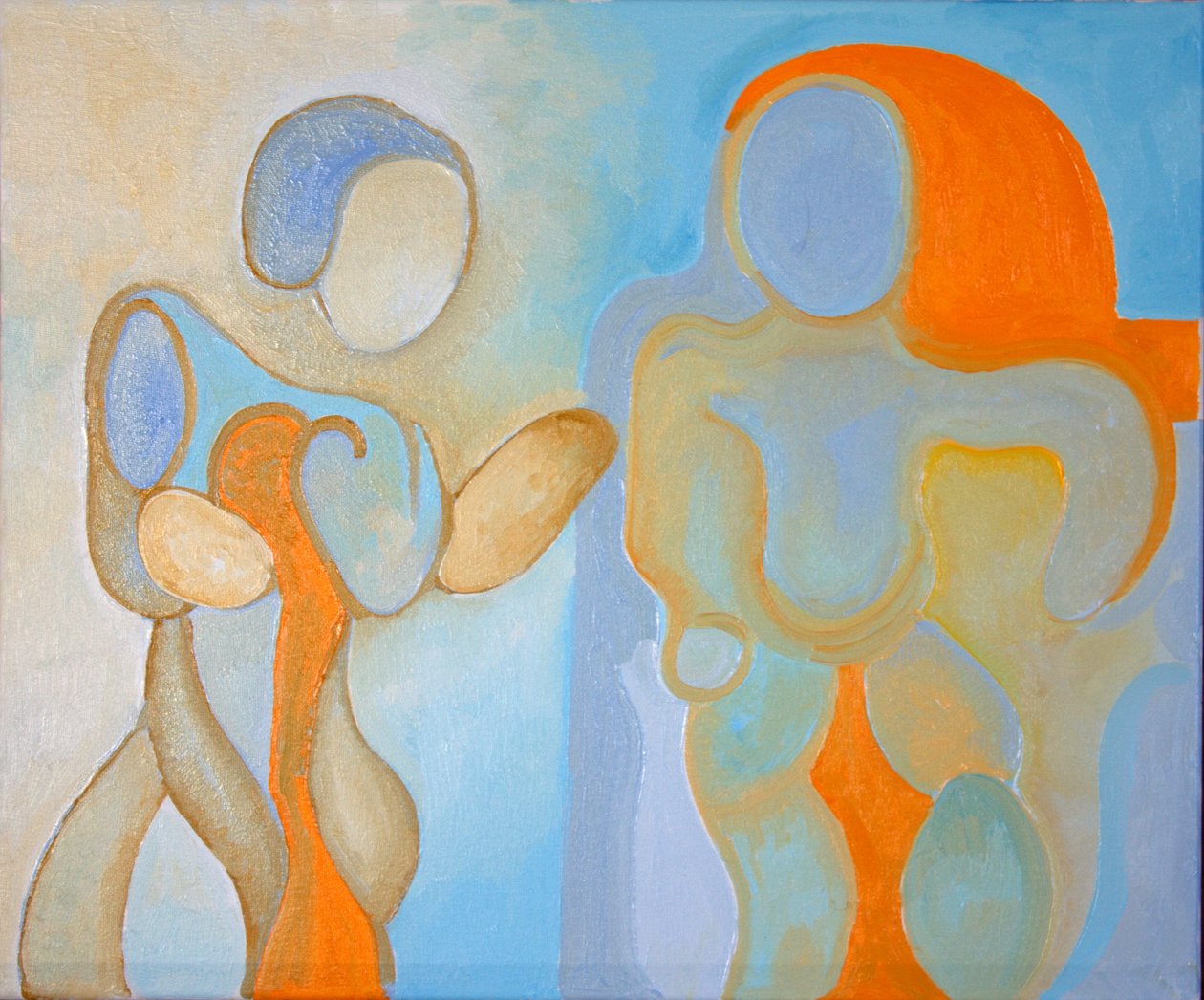 Férfi és Nő 1, 2009 (olaj, vászon) alkotó: Jan Groneberg
