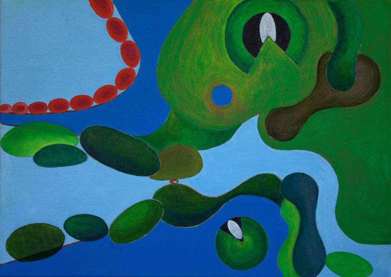 Piros gyöngyök, 2009 (olaj, vászon) alkotó: Jan Groneberg