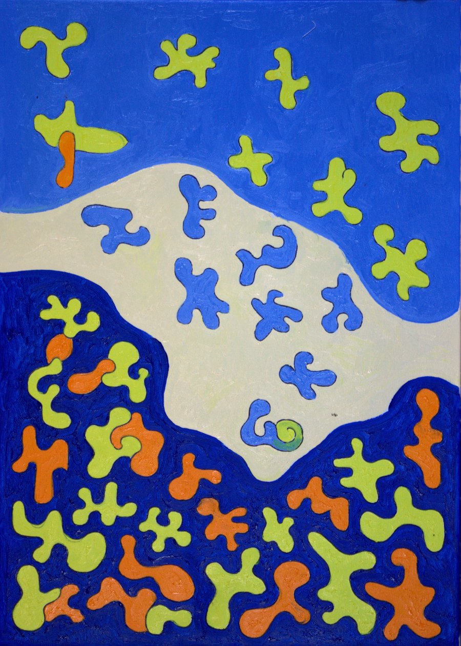 Zuhanyfüggöny, 2010 (olaj, vászon) alkotó: Jan Groneberg