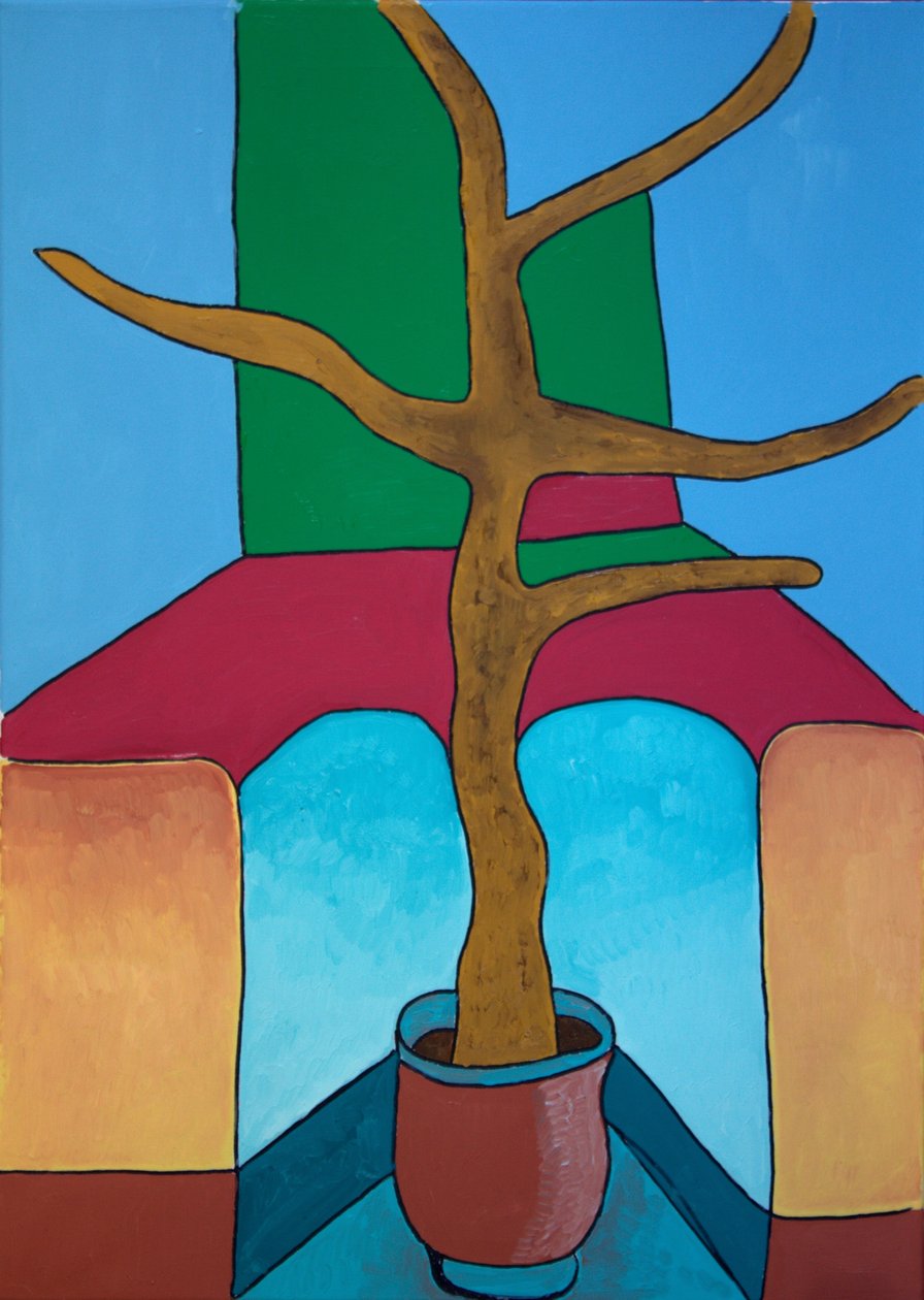 A Bonsai nem volt öntözött, 2009 (olaj, vászon) alkotó: Jan Groneberg