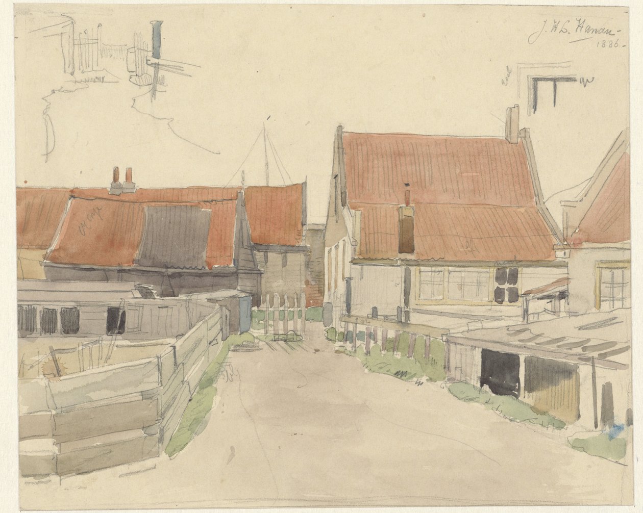 Házak a Vinkenbuurtban, Amszterdamban alkotó: Jan H.L. Hanau
