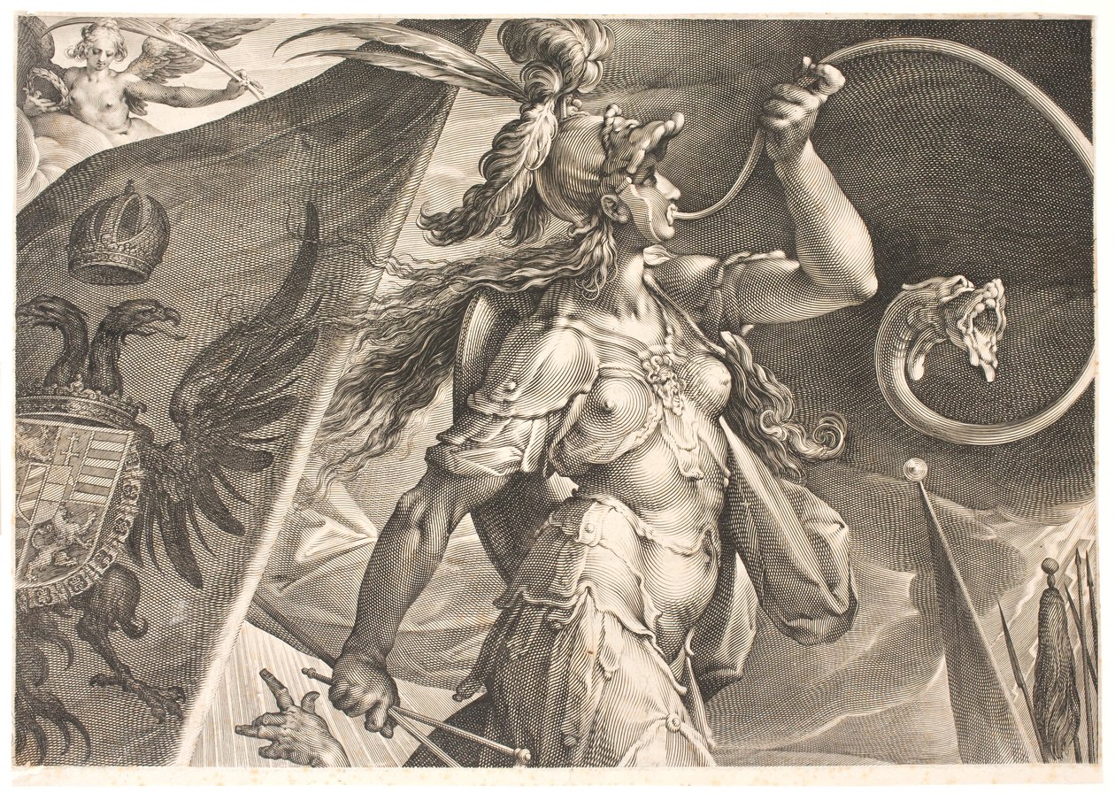 Bellona segíti a császár seregét a törökök felett aratott győzelemben alkotó: Jan Harmensz. Muller