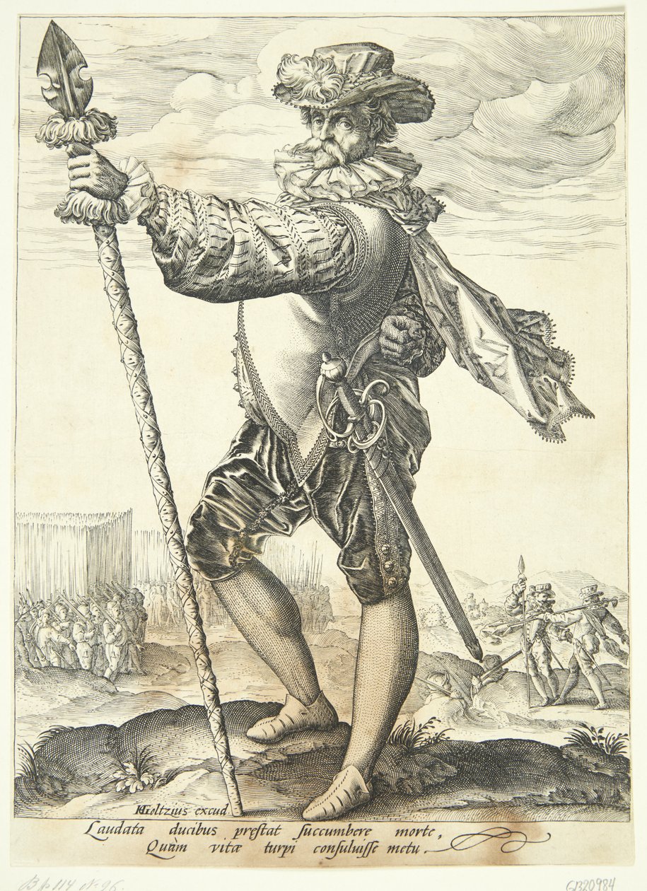 Egy tiszt lándzsával alkotó: Jan Harmensz. Muller