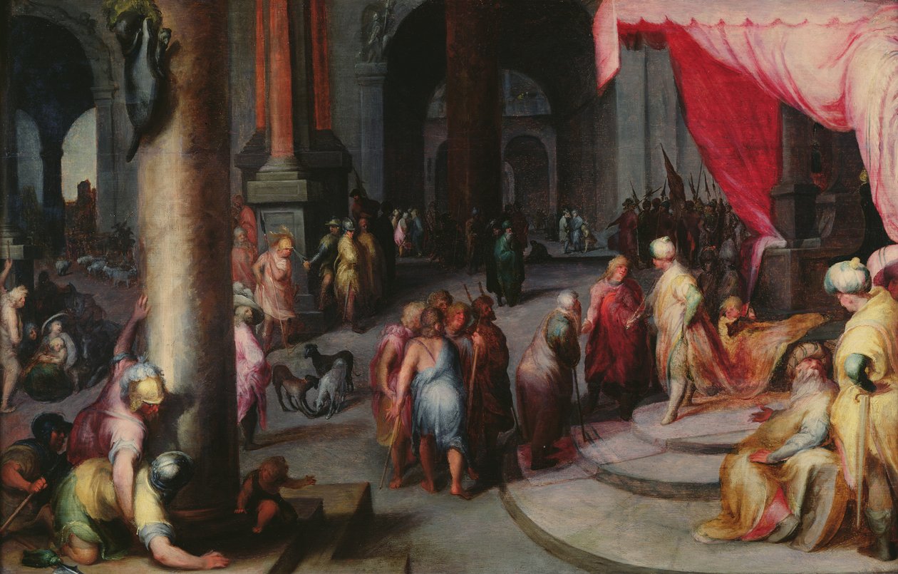 József bemutatja apját és testvéreit a fáraónak, 1590 körül alkotó: Jan Harmensz Muller