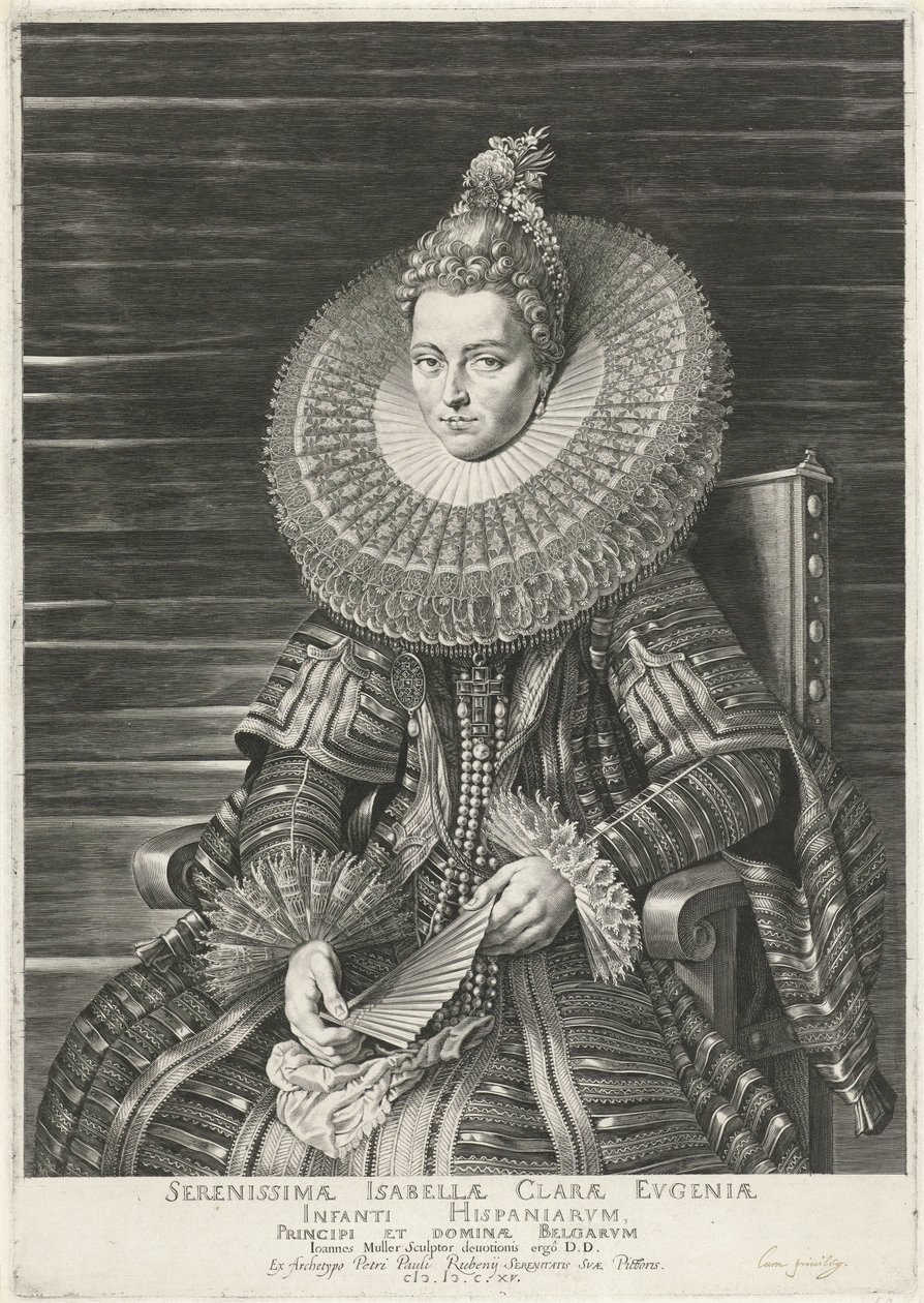 Isabella Clara Eugenia, Spanyolország Infante portréja alkotó: Jan Harmensz. Muller