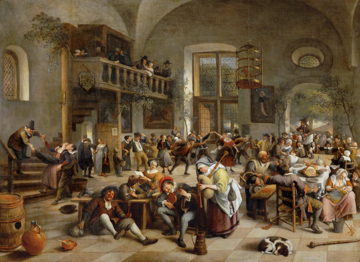 Buli a kocsmában ... alkotó: Jan Havicksz. Steen