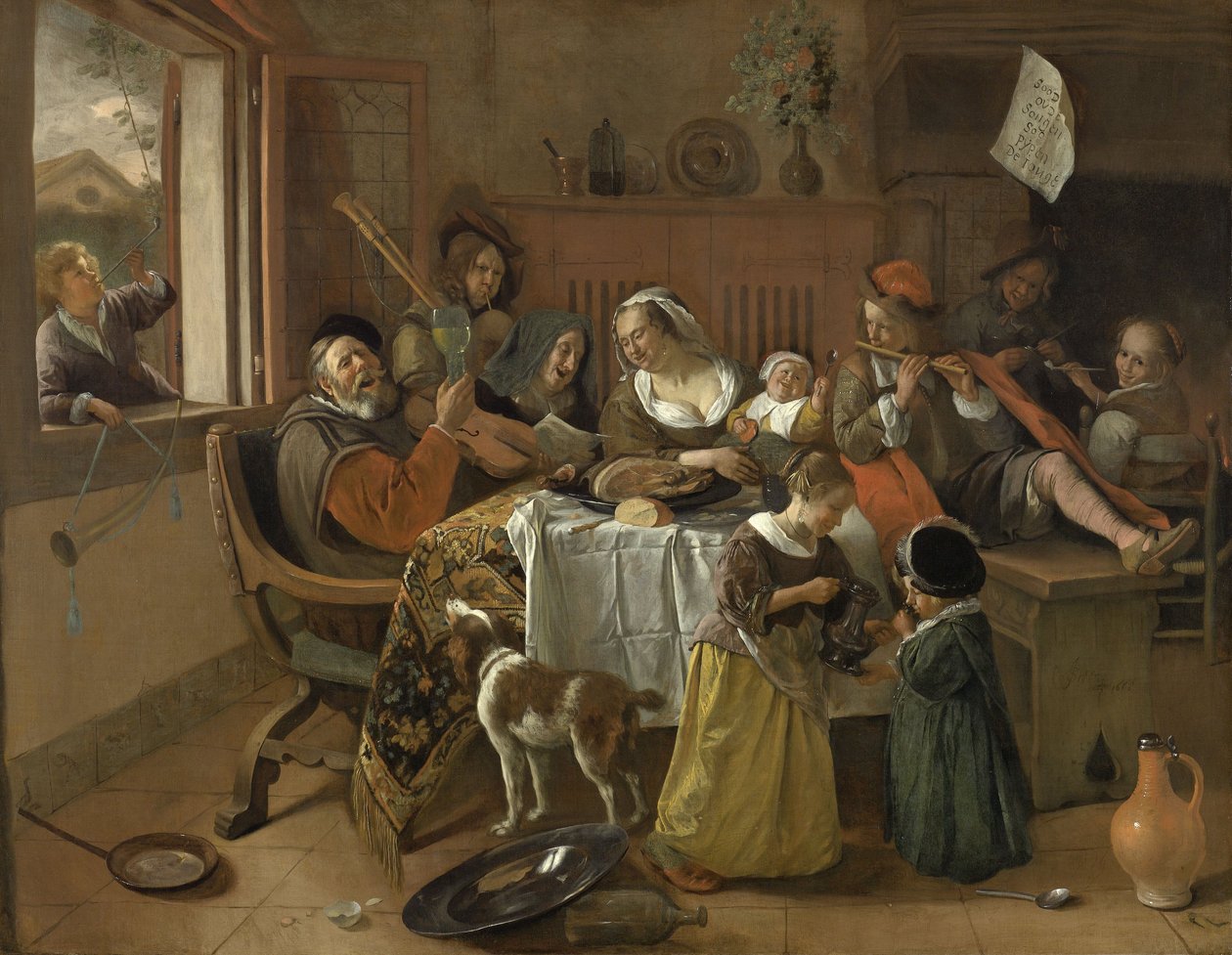 A Vidám Család alkotó: Jan Havicksz. Steen