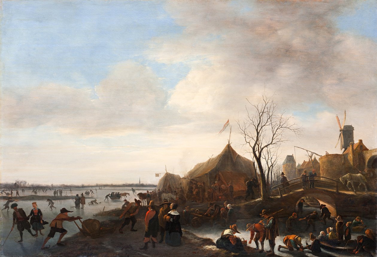 Téli jelenet, 1650 körül (olaj a panelen) alkotó: Jan Havicksz. Steen
