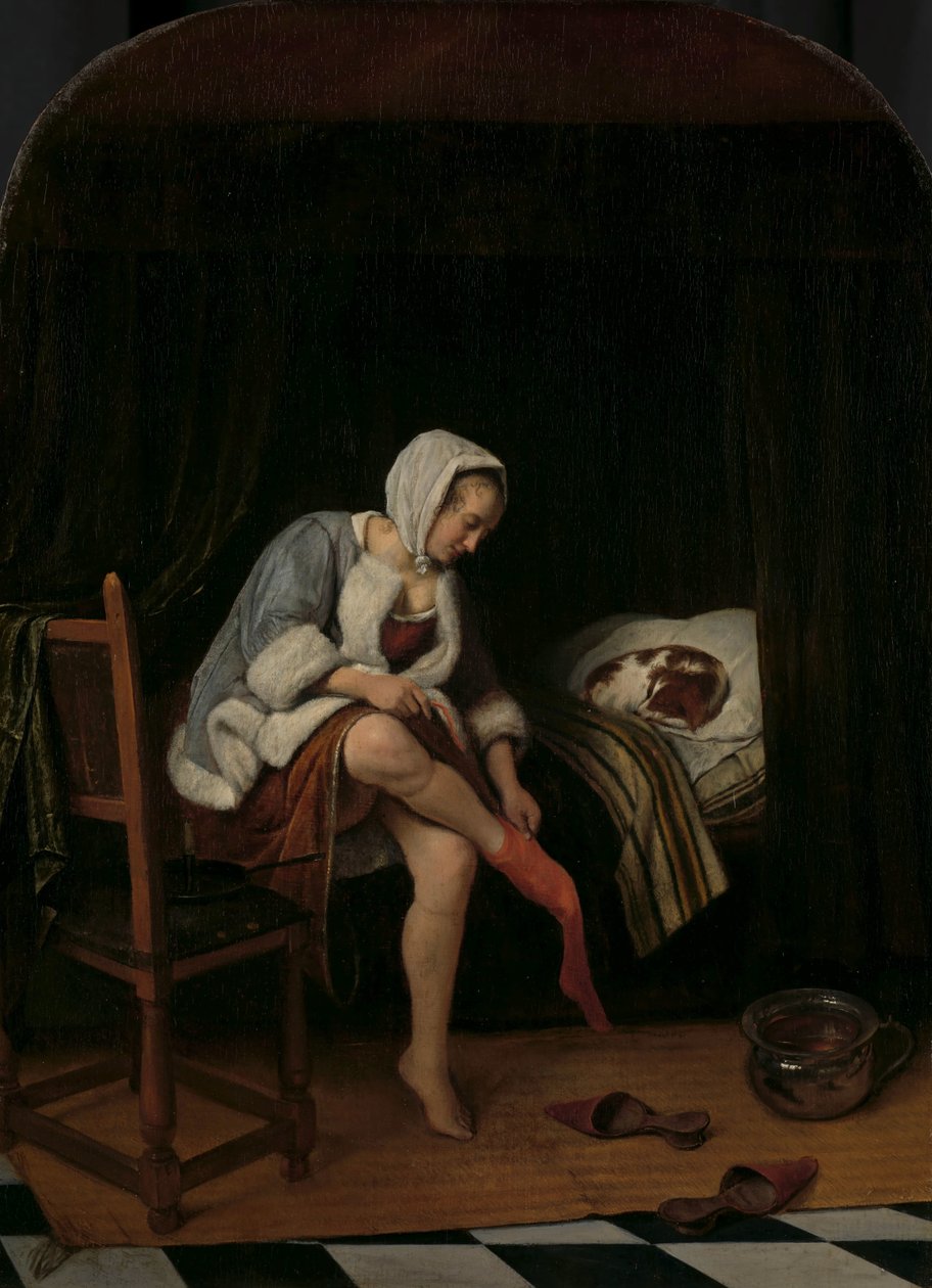 Nő a WC-jénél Nő a WC-nél alkotó: Jan Havicksz. Steen
