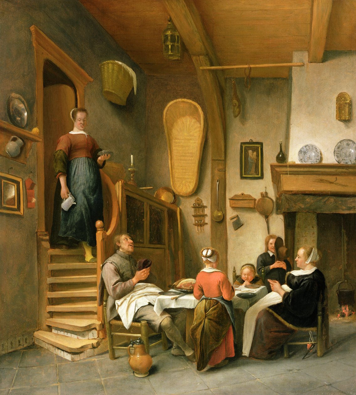 Egy család, aki kegyelmet mond alkotó: Jan Havickszoon Steen