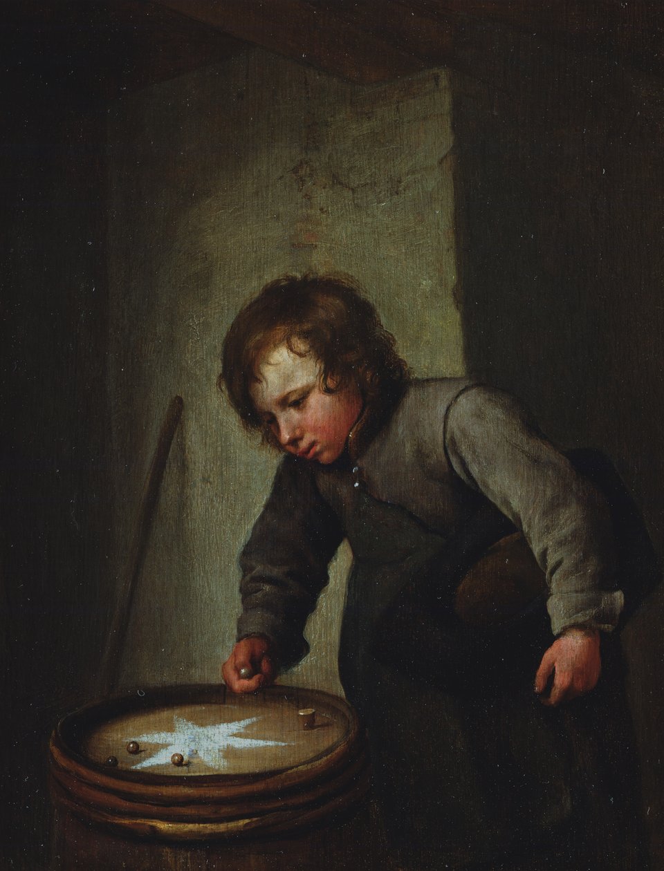 Fiú játszik márványokkal alkotó: Jan Havickszoon Steen