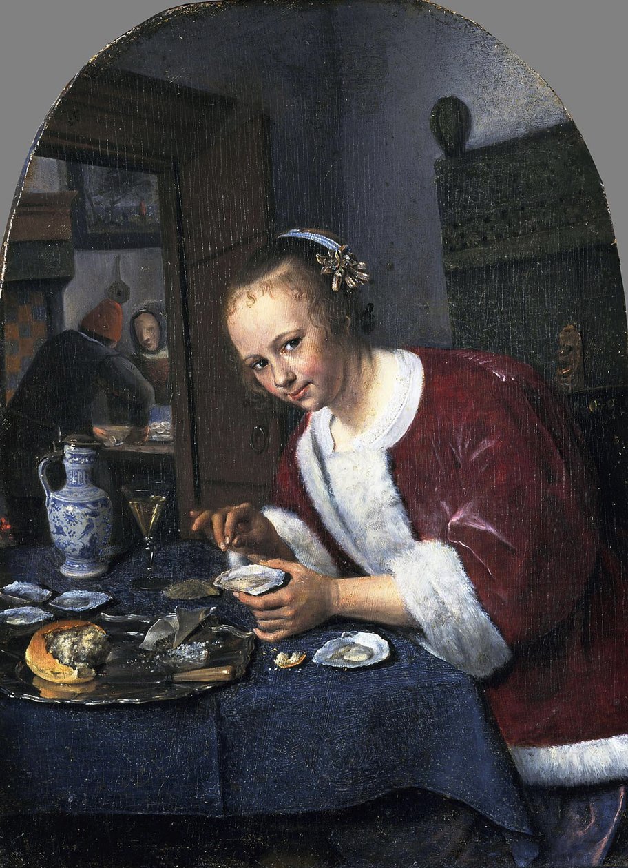 Lány osztrigával alkotó: Jan Havickszoon Steen