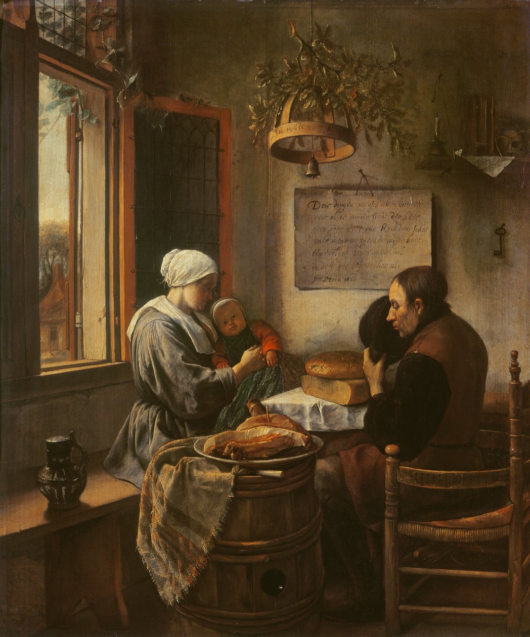 Kegyelem a hús előtt, 1660 alkotó: Jan Havickszoon Steen