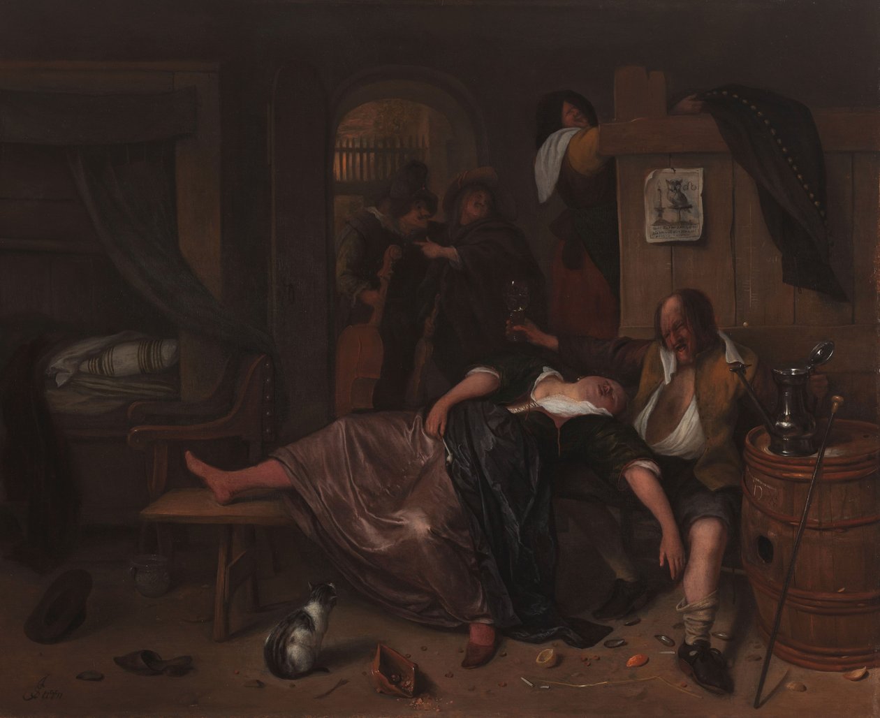 A részeg házaspár, 1655-65 körül alkotó: Jan Havickszoon Steen